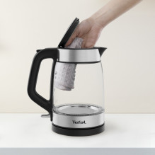 Tefal Glass Kettle KI605830 elektrinis virdulys 1,7 L 2200 W Juoda, Sidabrinė, Permatoma Tefal Glass Kettle KI605830 elektrinis virdulys 1,7 L 2200 W Juoda, Sidabrinė, Permatoma