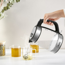 Tefal Glass Kettle KI605830 elektrinis virdulys 1,7 L 2200 W Juoda, Sidabrinė, Permatoma Tefal Glass Kettle KI605830 elektrinis virdulys 1,7 L 2200 W Juoda, Sidabrinė, Permatoma