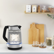 Tefal Glass Kettle KI605830 elektrinis virdulys 1,7 L 2200 W Juoda, Sidabrinė, Permatoma Tefal Glass Kettle KI605830 elektrinis virdulys 1,7 L 2200 W Juoda, Sidabrinė, Permatoma