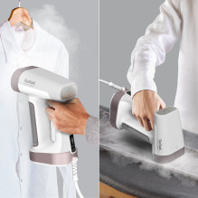 Tefal Pure Force DT8765E0 drabužių garintuvas Rankinis drabužių garintuvas 0,18 l 1800 W Juoda, Cinamono spalvos