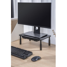 Gembird MS-TABLE-D-01 reguliuojamo aukščio monitoriaus stovas su stalčiumi (stačiakampis)