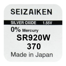 Seizaiken 370 (SR920W) silver oxide batteries 10 pcs.