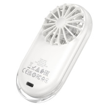 Nešiojamas mini ventiliatorius Hoco HX611 pieno baltumo Nešiojamas mini ventiliatorius Hoco HX611 pieno baltumo