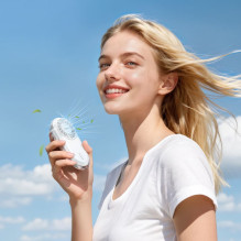 Portable mini fan Hoco HX611 milky white Portable mini fan Hoco HX611 milky white