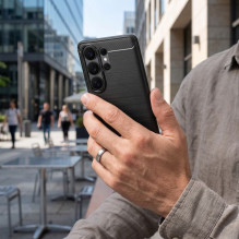 Samsung A14 4G / 5G CARBON 2.0 dėklas, juodas