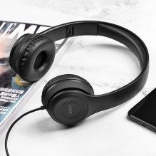 Wire headphones Jack 3,5 mm Hoco W21 black Wire headphones Jack 3,5 mm Hoco W21 black