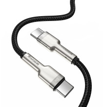 Baseus CATJK-C01 mobiliojo telefono laidas, juodas, 1 m, USB C Baseus CATJK-C01 mobiliojo telefono laidas, juodas, 1 m, USB C