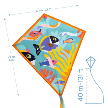Kite Djeco, 70 cm x 60 cm, various colours Kite Djeco, 70 cm x 60 cm, various colours