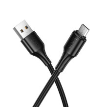 USB A tipo į Micro USB adapterį Hoco 2,4A, 1 m, X120, juodas USB A tipo į Micro USB adapterį Hoco 2,4A, 1 m, X120, juodas
