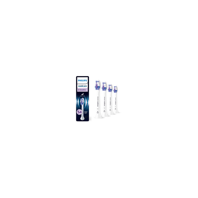 „Philips Sonicare S2 Sensitive“ dantų šepetėlio galvutės, 4 vnt., HX6054/87