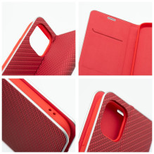 Flip case for iPhone 16 Luna Book Carbon red Flip case for iPhone 16 Luna Book Carbon red