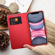 Flip case for iPhone 16 Luna Book Carbon red Flip case for iPhone 16 Luna Book Carbon red