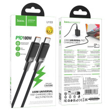 USB C į USB C laidas Hoco PD 5A 100W 1,2 m U153 Extreme juodas USB C į USB C laidas Hoco PD 5A 100W 1,2 m U153 Extreme juodas