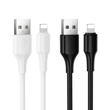 Cable USB A to Lightning Hoco 2,4A 1 m X120 white Cable USB A to Lightning Hoco 2,4A 1 m X120 white