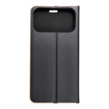 Atverčiamas dėklas, skirtas iPhone 17 PRO MAX / 18 PRO MAX, „Luna Book“, auksinės juodos spalvos Atverčiamas dėklas, skirtas iPhone 17 PRO MAX / 18 PRO MAX, „Luna Book“, auksinės juodos spalvos