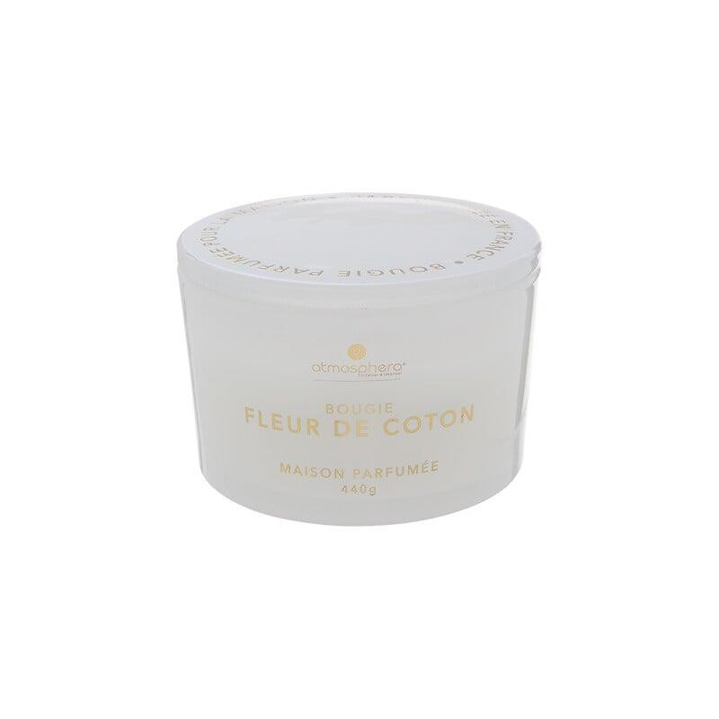 Candle, aromatic Atmosphera Glowy Cotton, 30 h, 440 g