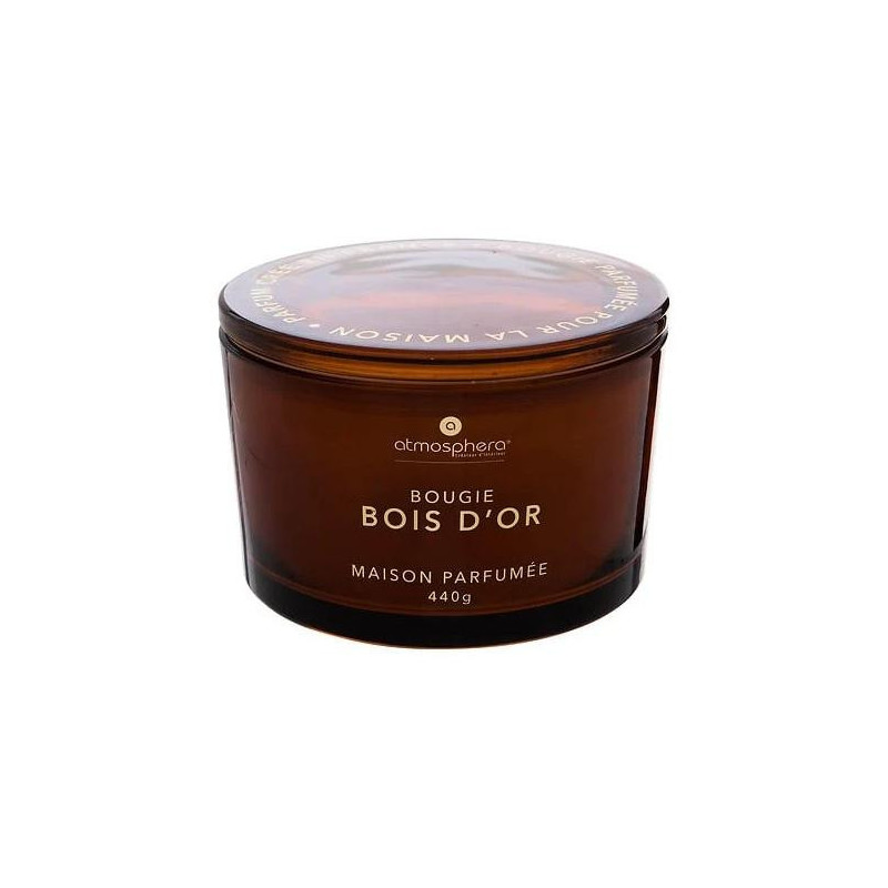 Candle, aromatic Atmosphera Glowy Woody, 30 h, 440 g