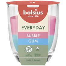 Candle, scented Bolsius Bubble Gum, 21 h, Pink / Blue