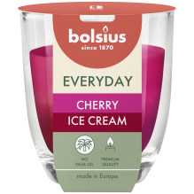 Candle, scented Bolsius Cherry Ice Cream, 21 h, Red / Pink