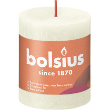 Candle, cylindrical Bolsius Rustic, 8 / 6.8 cm, ivory