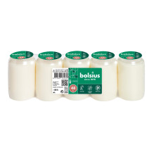 Bolsius candle refills, 48 h, 5 pcs, White, 9 cm