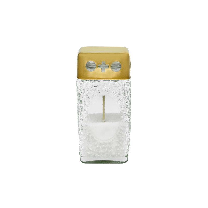 Candle Geralda SU-101, 24 h, Transparent col. / White col.