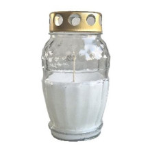 Candle Geralda Gila, 36 h, Transparent col. / White col. Candle Geralda Gila, 36 h, Transparent col. / White col.