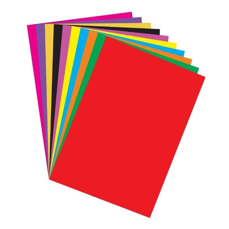Colored cardboard SMLT, A4, 80 sheets, 8 colors