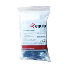 Equip RJ45 Cat6A connectors, set of 5. Shielded, factory-free.
