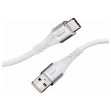 Intenso USB cable A315C nylon 1.5m white, USB-A and USB-C connector, supports fast charging (PD) up to 60W Intenso USB cable A315C nylon 1.5m white, USB-A and USB-C connector, supports fast charging (PD) up to 60W
