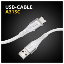 „Intenso“ USB laidas A315C nailonas, 1,5 m, baltas, su USB-A ir USB-C jungtimis, palaiko greitą įkrovimą (PD) iki 60 W „Intenso“ USB laidas A315C nailonas, 1,5 m, baltas, su USB-A ir USB-C jungtimis, palaiko greitą įkrovimą (PD) iki 60 W