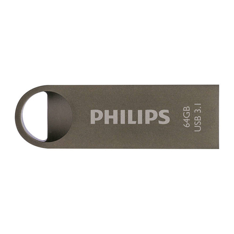 Atmintukas Philips USB 3.1 64GB, pilkos spalvos, mėnulio ir kosmoso pilkumo