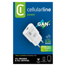 Cellularline USB-C GaN Travel Charger 30W White Cellularline USB-C GaN Travel Charger 30W White
