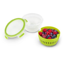 Emsa N10722 Clip & Go Fruit Bowl Frischhaltedose 1.1 L Siebeinsatz Emsa N10722 Clip & Go Fruit Bowl Frischhaltedose 1.1 L Siebeinsatz