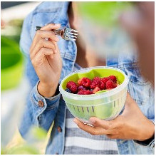 Emsa N10722 Clip & Go Fruit Bowl Frischhaltedose 1.1 L Siebeinsatz Emsa N10722 Clip & Go Fruit Bowl Frischhaltedose 1.1 L Siebeinsatz