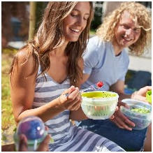 Emsa N10722 Clip &amp; Go Fruit Bowl Frischhaltedose 1.1 L Siebeinsatz