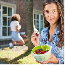 Emsa N10722 Clip & Go Fruit Bowl Frischhaltedose 1.1 L Siebeinsatz Emsa N10722 Clip & Go Fruit Bowl Frischhaltedose 1.1 L Siebeinsatz