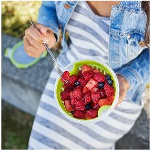 Emsa N10722 Clip &amp; Go Fruit Bowl Frischhaltedose 1.1 L Siebeinsatz
