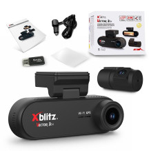 XBLITZ VECTOR 3CH 3-CHANNEL DVR WITH REARVIEW CAMERA, Wi-Fi, AND GPS XBLITZ VECTOR 3CH 3-CHANNEL DVR WITH REARVIEW CAMERA, Wi-Fi, AND GPS