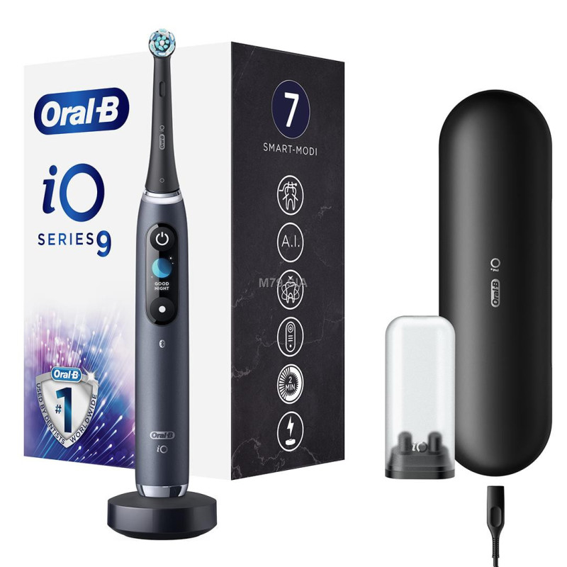 Oral-B iO9 Juodas Onyx dantų šepetėlis