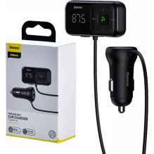 Baseus Wireless Bluetooth FM transmitter with charger S-16 (Overseas edition) - black