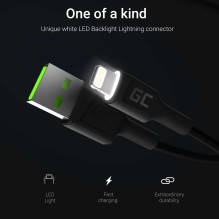 Green Cell USB 3.0 Lightning (ST-ST) 1,2m Ladekabel LED Schwarz Green Cell USB 3.0 Lightning (ST-ST) 1,2m Ladekabel LED Schwarz