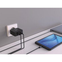 Green Cell Charger 45W 2-Port USB-C / USB3.0 QC3.0 inkl. 2m USB-C Kabel Schwarz Green Cell Charger 45W 2-Port USB-C / USB3.0 QC3.0 inkl. 2m USB-C Kabel Schwarz