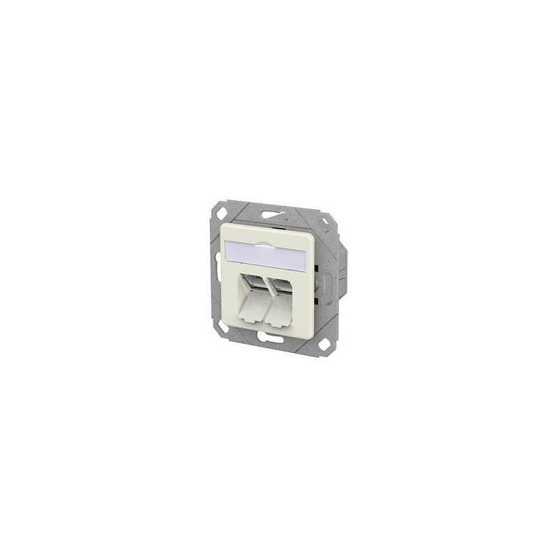 METZ CONNECT Anschlussdose E-DAT C6A LSA++ 2 Port UPk reinwei