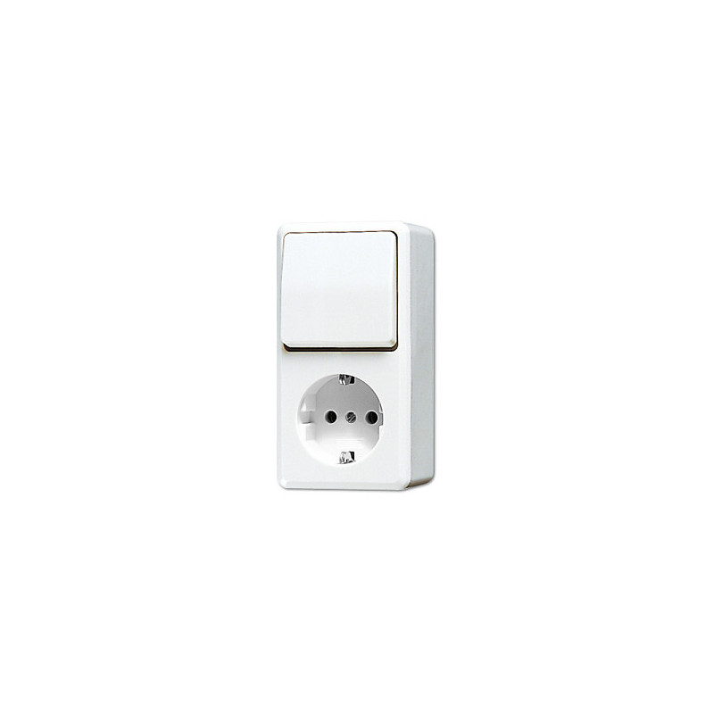 Jung 676 A WW AP-Wechselschalter mit Schuko