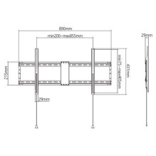 TV Mount - Gembird WM-90F-01, supports up to 90' TVs and 70 kg, black TV Mount - Gembird WM-90F-01, supports up to 90' TVs and 70 kg, black
