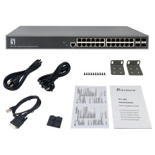 Switch 24xGE / 4x10GSFP+ TURING 19" Managed L3