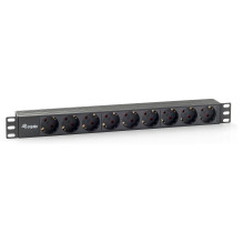 Equip 19" power strip...