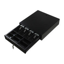 Kassenschublade 4Schein- / 8Münzfächer RJ11 POS schwarz Kassenschublade 4Schein- / 8Münzfächer RJ11 POS schwarz