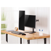 Equip Table base 17"-32" / 2TFT 360° Economy 8Kg black lite Retail Equip Table base 17"-32" / 2TFT 360° Economy 8Kg black lite Retail